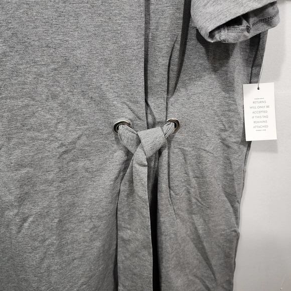 Eloquii Gray Tie Waist Flared Bell Sleeve Shirt Dress Womens Plus Size 14 16 1X - Picture 10 of 15